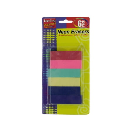 Neon Erasers, 24 Count