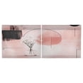 thumbnail image 3 of Abstract Floral Arrangement 27"x24" Linen Look Cafe Curtain Set with Privacy and UV Protection, 3 of 8
