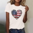 thumbnail image 4 of Goodtrade8 Short Sleeve Shirts for Women Summer USA Years Anniversary Pullover Red White and Blue Graphic Fourth of July Independence Day Casual American Flag Womens Shirts Crew Neck, 4 of 8