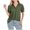 Green, variant on Womens Casual Short Sleeve Tops Large Solid Lattice Fall Loose Button Long Sleeve Top Khaki