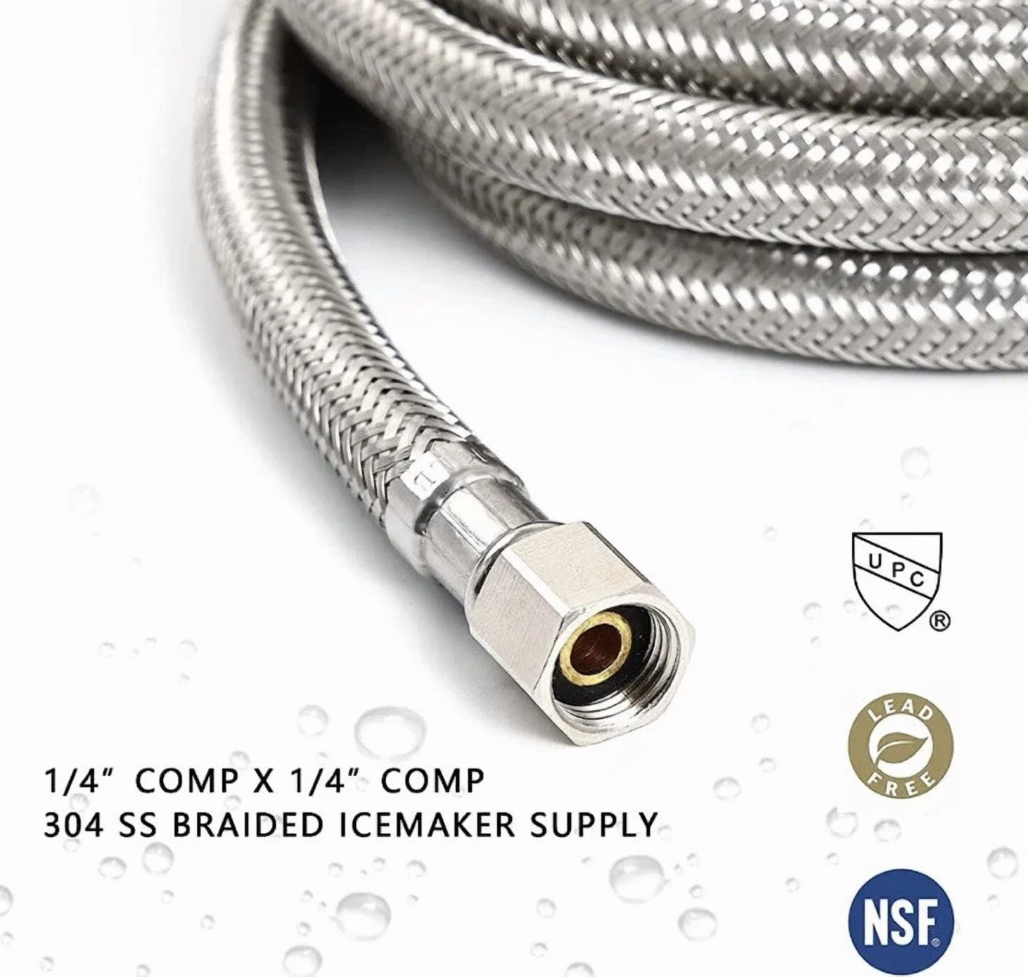 KLYNE - Electrolux Frigidaire 5308815072 Stainless Refrigerator Ice Maker Water Line 6Ft