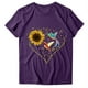 thumbnail image 3 of Pntutb Mujeres Casual Carta Impresión Mangas Cortas O-Cuello Camiseta Suelta Blusa tops Pntutb Pntutb-3567, 3 of 5
