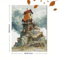 thumbnail image 3 of Mountain House Landscape Canvas Print, Ideal for Living Room, Bedroom, Office, Rustic Cabin Decor, 3 of 8