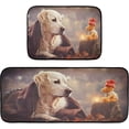 thumbnail image 7 of SKYSONIC Cute Dog Toybear Kitchen Rugs 2 Pieces, Fall Leaves Floor Mat Room Area Rug Washable Carpet Perfect for Living Room Bedroom Entryway, 7 of 7