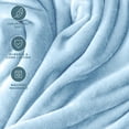 thumbnail image 5 of Bare Home Microplush Fleece Blanket - 300 GSM - Fuzzy Microfleece - Soft & Plush - Twin/Twin XL, Light Blue, 5 of 10