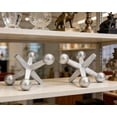 thumbnail image 3 of Small Jack Retro Charm Knick Knacks for Shelf Decor, Set of 2, Resin Lightweight 4 Inch Silver Small Décor, Antique Coffee Table and Shelf Accent for Books & Display, 3 of 4