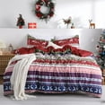 thumbnail image 1 of TROPOW Christmas Duvet Cover Set King Size - Boho Holiday Reindeer Print Bedding Set - Soft & Breathable Christmas Decorations for Winter(King-104x90"), 1 of 6
