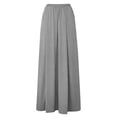 thumbnail image 4 of Gamivast Women's Skirt Pants High Waisted Elastic Waist Side Pockets Wide Leg Flowy Skirt Elegant Boho Trendy Casual Beach Vacation Travel Midi Skirt, 4 of 7