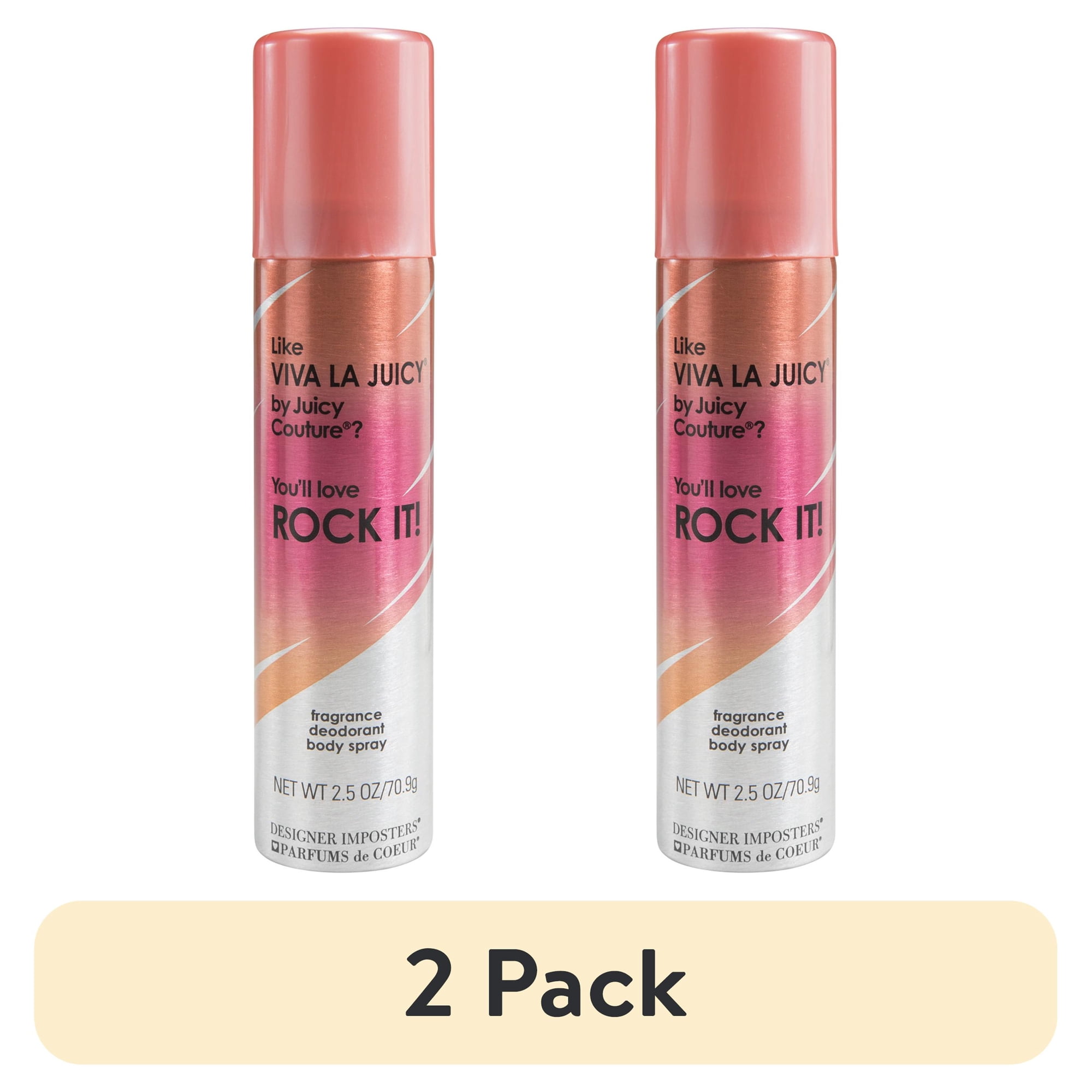 (2 pack) Designer Imposters Rock It! Body Spray 2.5 oz
