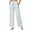 Butterfly Print White, variant on Leaf Print Green Beige Women Flowy Pants Drawstring High Waist Wide Leg Palazzo Pants Loose Fit Lightweight Trendy Lounge Trousers with Pockets, XXL
