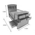 thumbnail image 4 of Cuna Cama De Madera Mauricio Gris, 4 of 4