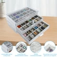 thumbnail image 6 of Rock Display Case 3 Drawers Rock Collection Box 54 Grids Rock Collection Display Case Clear Crystals Display Case Durable Gemstone Display Case Rock Storage Case for Kids Rocks 9.33×6.1×4.25 in, 6 of 10