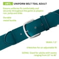 thumbnail image 1 of Champion Sports UBTL Adult Baseball & Softball Uniform Belt, Teal, 1 of 5