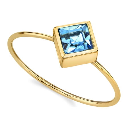 1928 Jewelry Diamond Shaped Crystal Dainty Ring Size 7