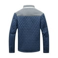 thumbnail image 3 of Zaitun Men's Diamond Quilted Puffer Down Winter Jacket Casual Button Down Business Coat, 3 of 6