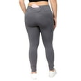 thumbnail image 3 of Women's High Waist Pocket Activewear Leggings, Charcoal, Full Length, 2XL, 3 of 5