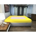 thumbnail image 5 of D.N.G. BEDDINGS 1 Piece Box Spring Cover - 100% Egyptian Cotton, 800 TC, Wrap Around 4 Sides Bed Skirt for Hotel & Home, Fits Box Springs up to 6 Inch - Olympic Queen, Stripe Yellow Color, 5 of 8