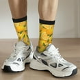 thumbnail image 6 of Pofeuu Yellow Limes Print Crew Socks, Adult Running Hiking Socks for Youth and Adult, 6 of 6
