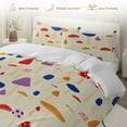 thumbnail image 3 of Sleepwish Twin Mushroom Comforter Set 3Pcs for Kids Girls Microfiber Beige Bedding Set, 3 of 6