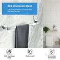 thumbnail image 4 of stusgo 5-Piece Silver Bathroom Hardware Set in SUS 304 Stainless Steel. The Set Includes a 40cm Towel Bar, Toilet Paper Holder, Hand Towel Holder, and 2 Towel Hooks，Wall Mounted, 4 of 5