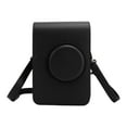thumbnail image 2 of Bolsa para cámara retro, funda de piel sintética con correa ajustable y forro suave, funda protectora para cámara Mini EVO, color negro., 2 of 14
