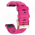 thumbnail image 1 of Correa QuickFit de silicona con rayas color oro rosa, compatible con pulseras de actividad de 20 mm., 1 of 1