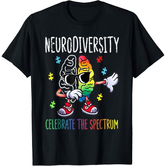 Neurodiversity Brain Autism Awareness ASD ADHD Men Women T-Shirt