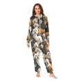 thumbnail image 4 of Adult Christmas Onesie Golden Dalmatian Adult Zipper One-Piece Pajamas Unisex Pajamas with Pockets, 4 of 6