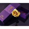 thumbnail image 3 of Rosa bañada en oro Rosa dorada de 24 quilates con caja de regalo, regalo para cumpleaños, día de la madre, día de San Valentín, decoración de aniversario del hogar - oro Sailing Electrónica, 3 of 3