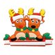 thumbnail image 1 of Holiday Ornaments Reindeer-family With Scarves Christmas Ornament Personalized Ornament Santa Claus Ornament Q, 1 of 2