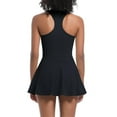 thumbnail image 6 of Kaemgyyd Womens Tennis Dress with Built in Shorts Summer Zipper Front Golf Athletic Dress Stretch Racerback A-Line Mini Dress, 6 of 6