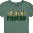 thumbnail image 3 of Pokémon - Plaid Pikachu - Women's Short Sleeve Graphic T-Shirt, 3 of 5
