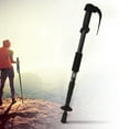 thumbnail image 2 of M Buder Bastón de Senderismo Aleación Aluminio 4 Secciones Amortiguador Mango Recto Alpinismo Camping Outdoor Trekking Pole 53-110 cm / 20.9-43.3 inches Negro, 2 of 9