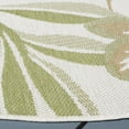 thumbnail image 3 of Safavieh Courtyard Gladwin Botanical Indoor/Outdoor Area Rug, Ivory/Green, 6'7" x 6'7" Round, 3 of 9