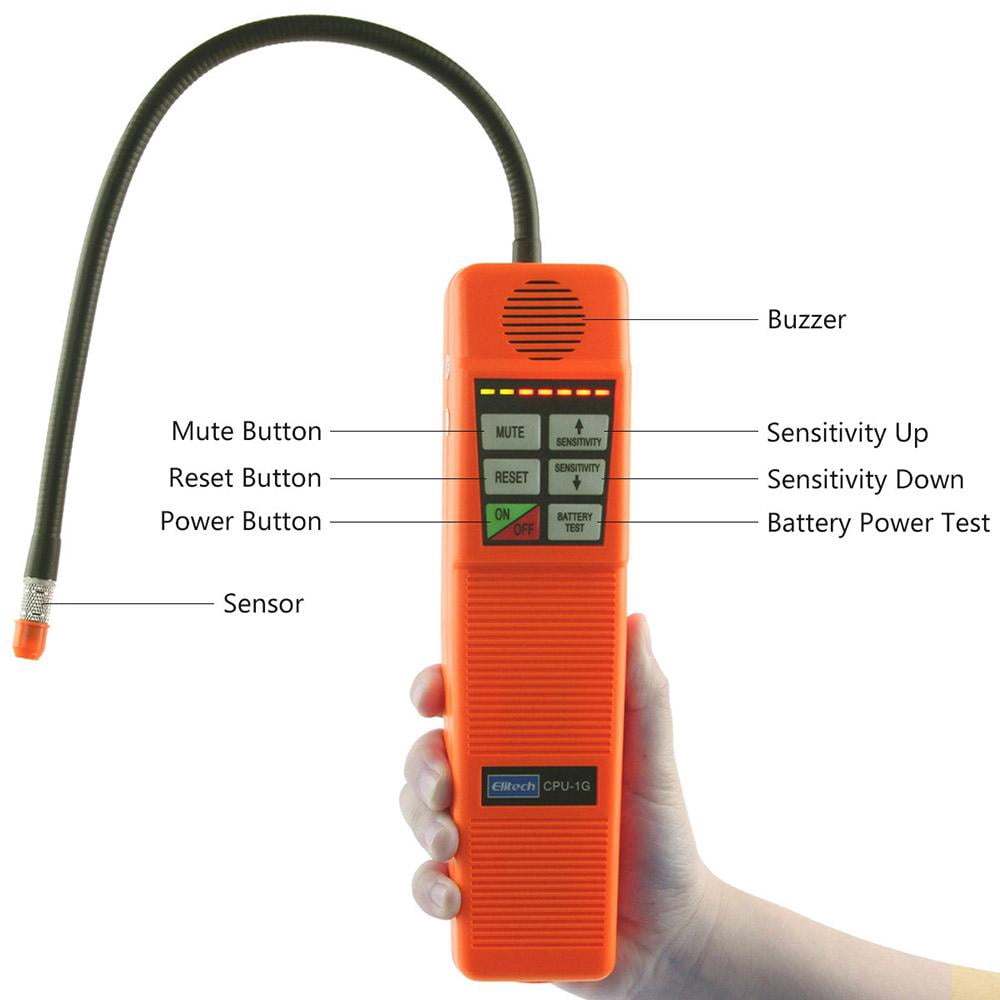 Elitech HVAC Leak Detector Halogen Gas Tester HVAC Refrigerant AC Sniffer R22 R410A R134A