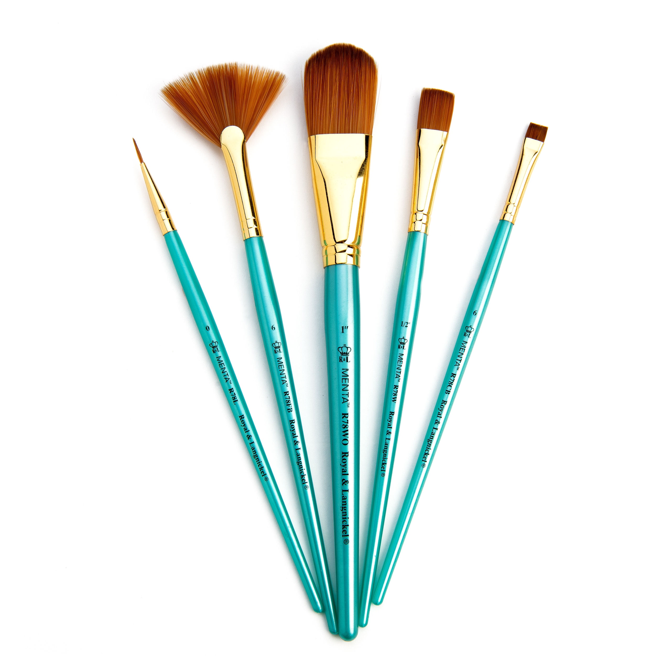 Royal & Langnickel - MENTA 78 Series 5pc Assorted Artist Paint Brush Pack -  Wash - Yahoo Shopping