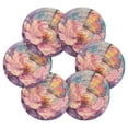 thumbnail image 3 of BZSMCE 6Pcs Drink Coasters With Holder 3.94Inch Butterfly and Flower Painting Creative Coil Coaster Coasters Colors Absorbent Coasters for Drinks Coasters Set Thicken Heat for Home Table, 3 of 7