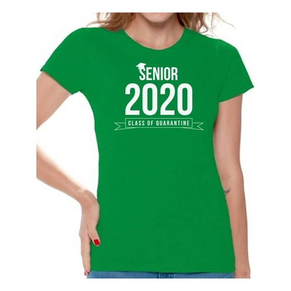 Awkward Styles Senior 2020 White Print Ladies Shirt Class of 2020 T-Shirts for Women Unforgettable Graduation Shirts