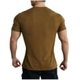 thumbnail image 3 of Chiccall Mens Active Quick Dry V Neck T Shirts Summer Short Sleeve Athletic Muscle Tee Tops Army Green, 3 of 5