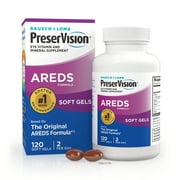 (3 pack) PreserVision AREDS Eye Vitamins and Minerals with Beta Carotene Softgels, 120 Count