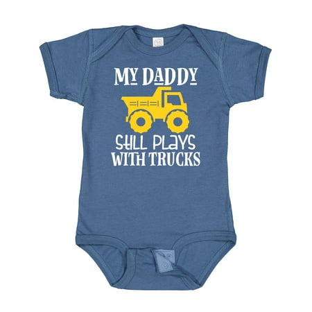 

Inktastic Construction My Daddy Still Plays with Trucks Gift Baby Boy or Baby Girl Bodysuit