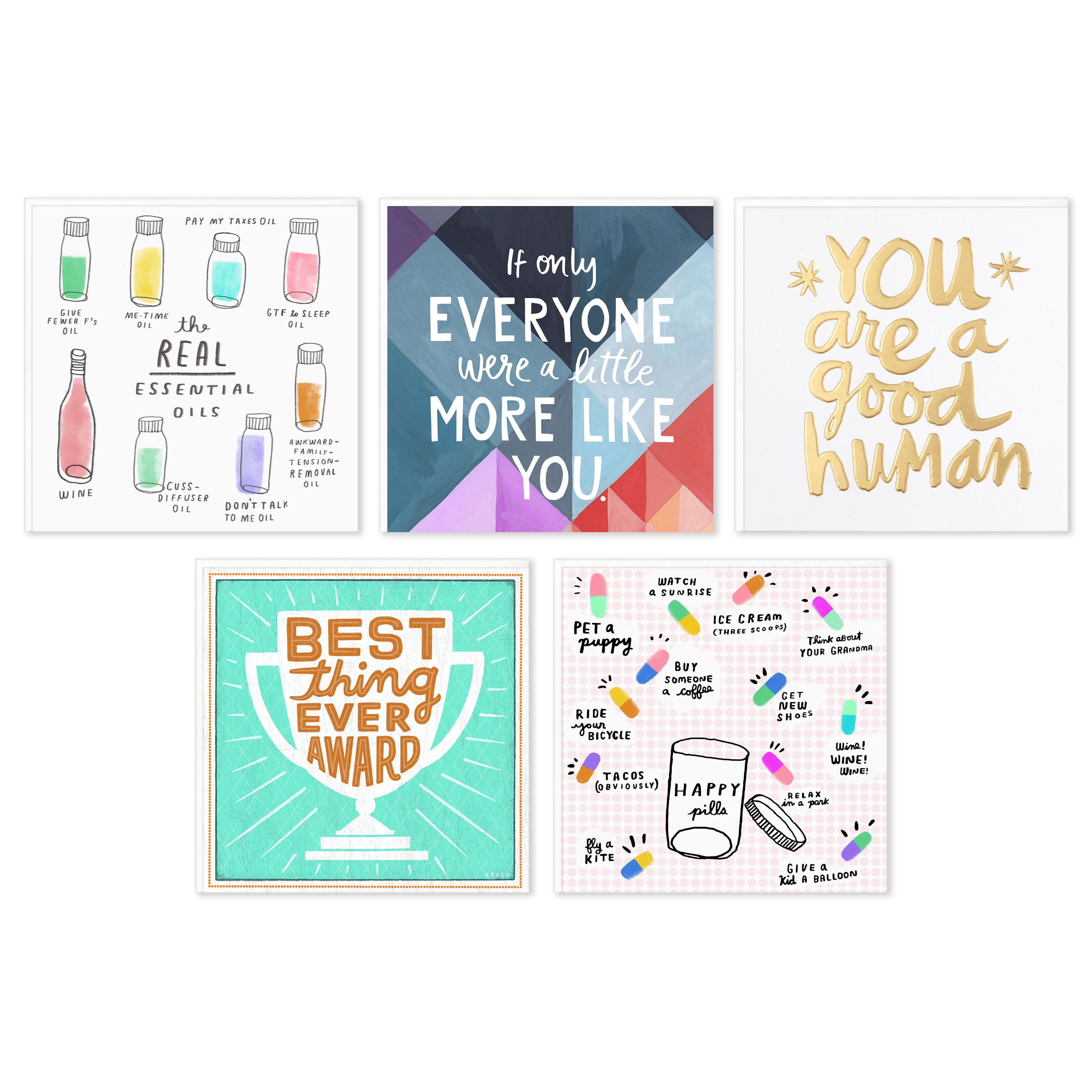 hallmark good mail blank cards assortment 5 cards with