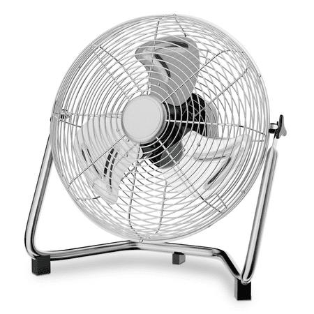 

Magshion 12 Inch High Velocity Floor Fan 3-Speed Quiet Heavy Duty Metal Floor Fan with 230-Degree Adjustable Tilt for Commercial Garage Greenhouse Silver
