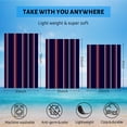 thumbnail image 5 of GZHJMY Beach Towel for Women Girls, Simple Stripe with Navy Blue Red and White Bath Towel, Oversized Lightweight Sport Towel, 31x63 Inch, 5 of 7