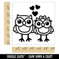 thumbnail image 2 of Owls in Love Anniversary Valentine's Day Self-Inking Rubber Stamp Ink Stamper - Red Ink - Large 1-1/2 Inch, 2 of 7