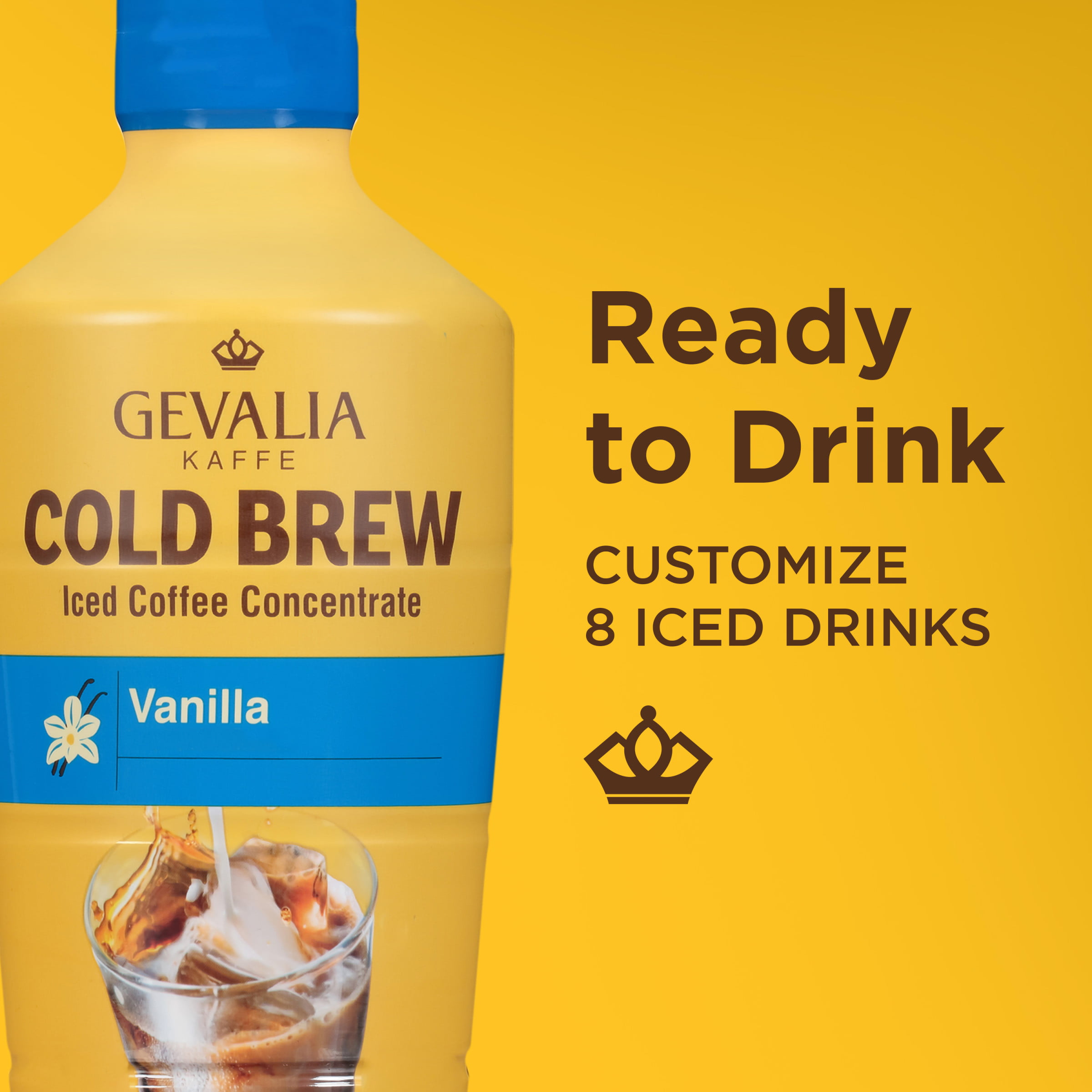 Cool Brew Coffee Concentrate, Vanilla, Iced Coffee