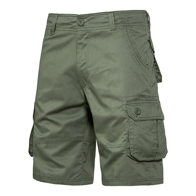 LSLJS Mens Mode Sports Multi-Poches Décontracté Été Solide Fermeture Éclair Court Pants, Mens Shorts Été Clothes