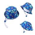 thumbnail image 3 of XUNKUSGA Baby Sun Hat Lightweight Wide Brim bucket hat UPF 50+ Toddler Beach Hat Casual Sun Protection summer hats with Adjustable Chin Strap,Blue,1-2Y, 3 of 8