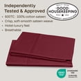 thumbnail image 2 of California Design Den Standard / Queen Pillow Cases Set of 2 - 600 Thread Count Sateen, 100% Cotton, Fits Standard and Queen Pillows - Brick Red, 2 of 8