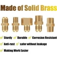 thumbnail image 3 of Upgraded 6 Feet High Pressure Braided Propane Hose Extension with Conversion Coupling 3/8" Flare to 1/2" Female NPT, 1/4" Male NPT, 3/8" Male Flare for BBQ Grill, Fire Pit, Heater, 3 of 8